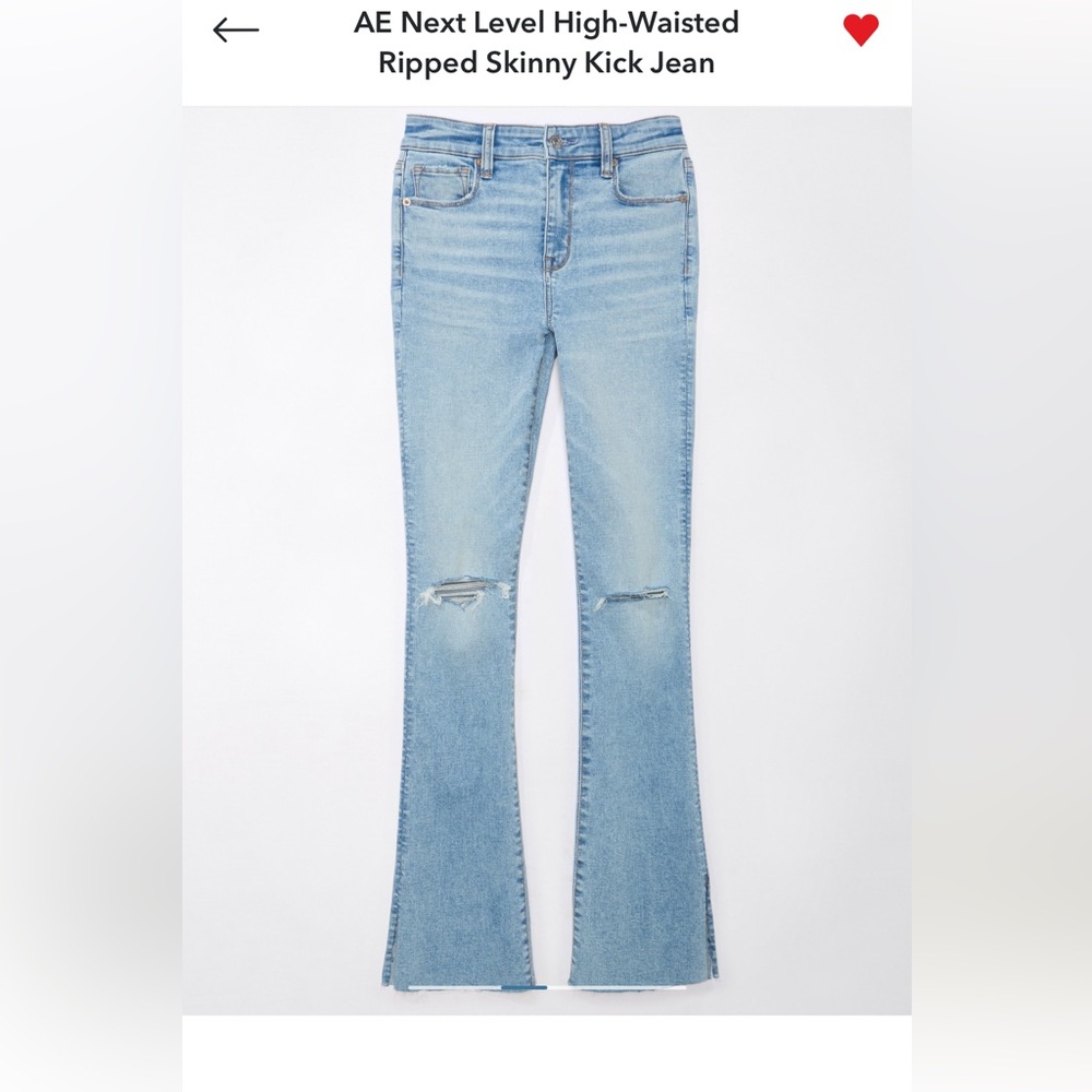 American Eagle Outfitters High-Rise Skinny Kick Ripped Jeans